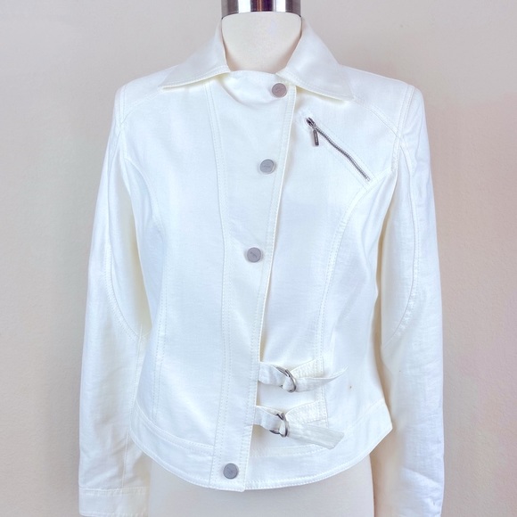 Javier Simorra White Jean Jacket - Picture 2 of 13